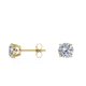 thumbnail image 5 of JeenMata Aros Tipo Botón con Solitario de Moissanita de 4 Quilates con Forma Redonda y Baño de Oro Amarillo de 18 K sobre Plata, con Certificación, 5 of 6