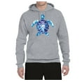 thumbnail image 2 of Sea Turtle Tie Dye Art Animal Lover Unisex Graphic Hoodie Sweatshirt, Heather Grey, Small, 2 of 3