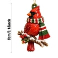 thumbnail image 3 of Cardinal Ornaments for Christmas Tree,Red Cardinals Christmas Decor Bird Christmas Ornaments Crystal Christmas Hanging Ornaments Memorial Decor Bird Watcher Collection Gifts 3.15 Inch, 3 of 7
