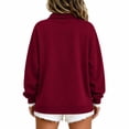thumbnail image 6 of Mock Neck Sweatshirt for Women Oversized Casual Button Henley Neck Pullover Tops, 6 of 6