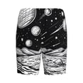 thumbnail image 2 of Lsque Cosmic Landscape Celestial Art Mens Sleep Pajama Shorts,Short Pajama Pants, Cotton Ultra-Soft Knit-3X-Large, 2 of 9
