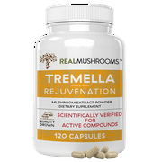 Tremella Mushroom Extract by Real Mushrooms, Mushroom Supplements for Immunity Support, Brain Support, and Healthy Skin, Vegan, Non-GMO, Verified Levels of Beta-Glucans (120)