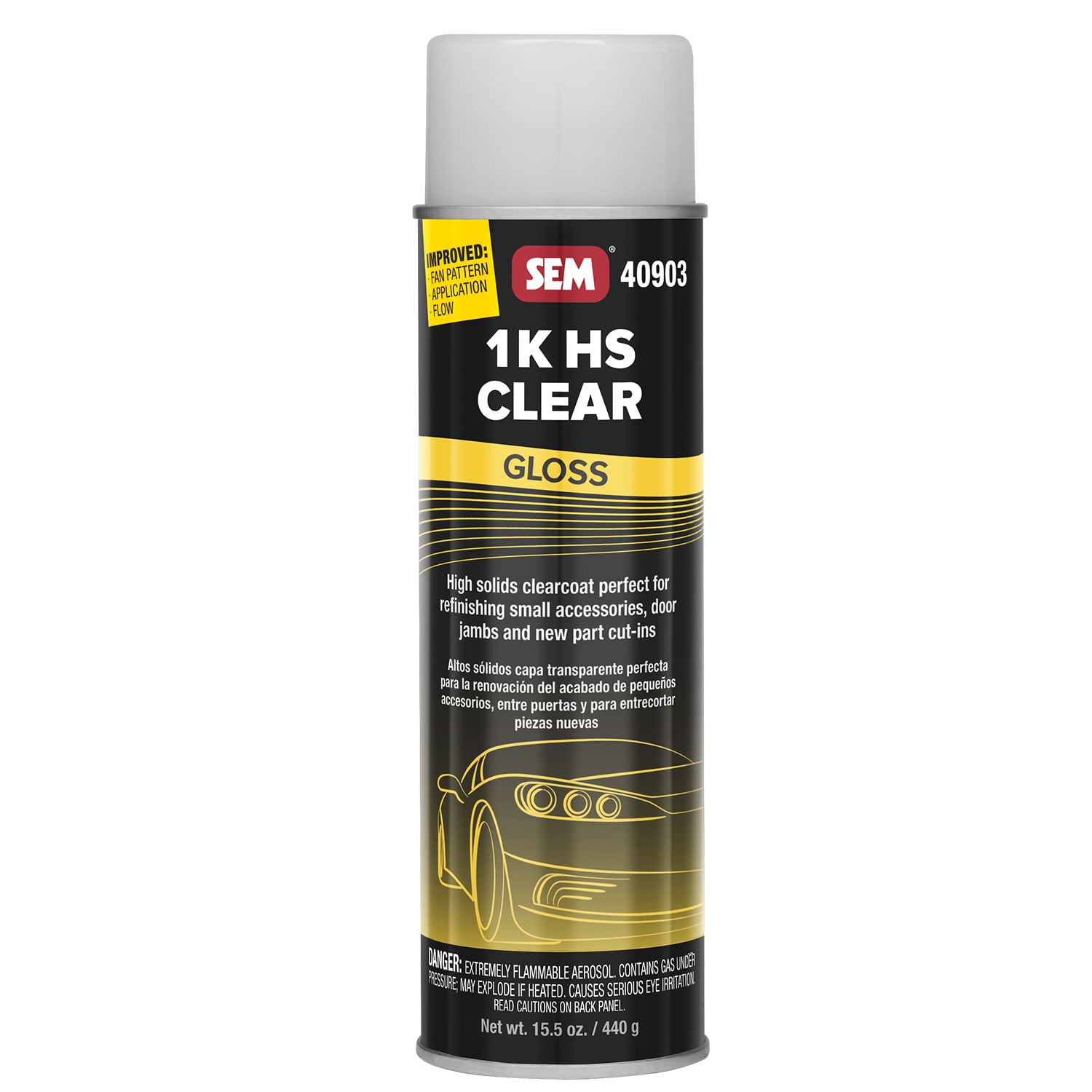 SEM Specialty Product High Gloss 1K HS Clear Aerosol 12 oz. 40903