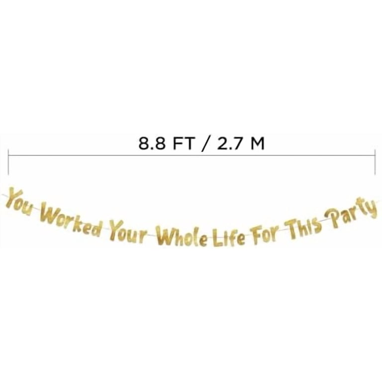 You Worked Your Whole Life For This Party Banner, Gold...