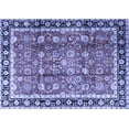 thumbnail image 1 of Ahgly Company Machine Washable Indoor Rectangle Persian Blue Traditional Area Rugs, 6' x 9', 1 of 4