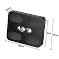 thumbnail image 3 of La placa de liberación rápida universal de metal negro se adapta estándar a la rótula de trípode Xemadio 220360, 3 of 9