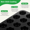 thumbnail image 4 of 11-Piece Nonstick Baking Pans Set - Professional Grade Carbon Steel Bakeware with Premium Coating- Dishwasher Safe, Stackable, Oven Safe to 450°F (Black), 4 of 4