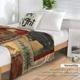 thumbnail image 6 of Rustic Bear Flannel Blankets, Vintage Bear Cottage Country Style Retro Cabin Mountain Farmhouse Throw Bed Blanket for Sofa Chair Bed 50"x60", 6 of 6