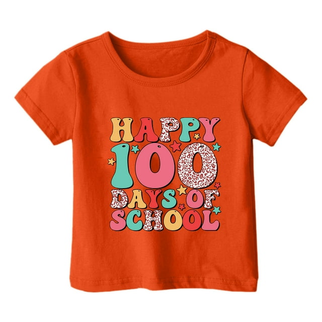 MEZZALL T-Shirts de Mode pour Garçons et Filles, Décontractés, Imprimés, Col Rond, Manches Courtes, Polyvalents, 6-7 Ans