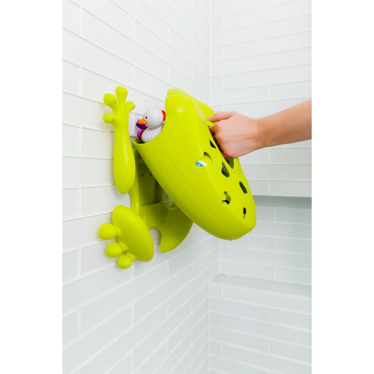 Boon Frog Pod Bath Toy Scoop Store and Organize Bath Toys with Wall Mounted Base