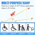 thumbnail image 2 of 5FT Portable Wheelchair Ramp ,800 LBS Capacity Folding Aluminum Threshold Ramp with Anti-Slip Surface, Mobility Access Handicap Ramp for Home Steps, Doorway, Stairs, Doorways, 2 of 7
