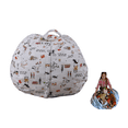 thumbnail image 1 of Bolsa de almacenamiento de juguetes de peluche para niños, bolsa de lona de gran capacidad para guardar juguetes para niños, 16 pulgadas, 1 of 5