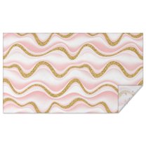 Pink Gold Wave Marble Pattern Rectangle Tablecloth 60"x102",Waterproof Polyester Rectangle Table Cloth, Wipeable Spillproof Polyester Tablecloth for Dining, Camping, Indoor and Outdoor