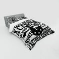 thumbnail image 3 of Ambesonne Retro Bedding Set 3 Pcs, Rock Music Poster Image, Twin XL, Beige and Black, 3 of 3