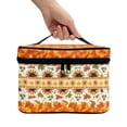 thumbnail image 3 of HELLHERO Makeup Brush Organizer Travel Make Up Organizer Travel Cosmetic Toiletry Bags Wide Open Portable Pouch Portable and Durable Thanksgiving, 3 of 6