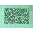 thumbnail image 1 of Ahgly Company Indoor Rectangle Persian Turquoise Blue Traditional Area Rugs, 5' x 8', 1 of 4
