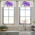thumbnail image 4 of LALILO Kitchen Curtain Valance Colorful Watercolor Stain Rod Pocket Window Curtain 52"x 18" Set of 2, 4 of 7