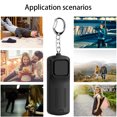thumbnail image 2 of Moyic Alarmas de emergencia para niñas y niños con luz, autodefensa portátil, 130dB, alertas fuertes, suministro alarmante, viajes para caminar al Electrónica Negro, 2 of 6