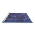 thumbnail image 2 of Ahgly Company Machine Washable Indoor Rectangle Medallion Blue Traditional Area Rugs, 3' x 5', 2 of 4
