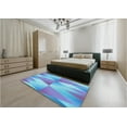 thumbnail image 5 of Ahgly Company Machine Washable Indoor Rectangle Transitional Light Slate Blue Area Rugs, 8' x 10', 5 of 7