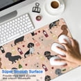 thumbnail image 4 of Long Mouse Pads for Desk,Black Cute Dachshund Dog and Wine Desk Mats on Top Of Desks, Desk Mouse Pad Extra Large with 3mm Non-Slip Base and Stitched Edge for Gaming,Office,Work,Home 31.5"x11.8", 4 of 6