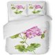 thumbnail image 1 of Juego de Ropa de Cama ABPHQTO 3 Piezas Acuarela Botánica Verde con Flor de Geranio en Verano, 1 of 1