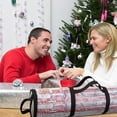thumbnail image 4 of 1 Pc Christmas Gift Wrap Organizer Wrapping Paper Storage Container with Handle, 4 of 5