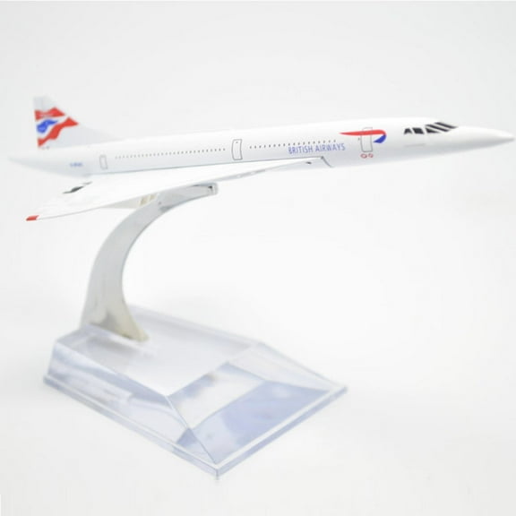 Collectible Alloy Model of British Concorde Plane Retro Elegant for Display Piece Home Gift
