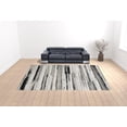 thumbnail image 2 of HomeRoots 511526 12 x 15 ft. Silver Gray & Black Abstract Stain Resistant Rectangle Area Rug, 2 of 5