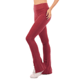 thumbnail image 4 of Yoga Leggings with Front Slit and Pockets High Waist Tummy Control Buttery Soft Stretchy Workout Pants Brick 1X, 4 of 4