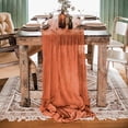 thumbnail image 2 of Decoración de mesa de comedor, conjunto de mantel oxidado, decoración de boda, gasa de algodón, servilletas azules polvorientas, toallas, caminos de mesa de regalo Tan Jianjun unisex, 2 of 2