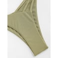 thumbnail image 6 of ZAFUL Women Swimsuit Ribbed Star Shaped Bikini Swimwear Light Green M, 6 of 6