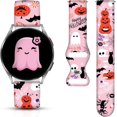 thumbnail image 1 of Correas de reloj navideñas y de Halloween compatibles con Samsung Galaxy Watch de 40 mm, 41 mm, 42 mm, 44 mm, 45 mm, 46 mm, 20 mm, correa de silicona de repuesto para Galaxy Watch 6 / Watch 5 / Watch, 1 of 4