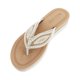 thumbnail image 2 of Sonducket 1 par de sandalias informales de verano para interior y exterior para mujer, zapatillas con separador de dedos y hojas de perlas, Calzado, 2 of 6