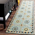 thumbnail image 3 of SAFAVIEH Easy Care Marcus Floral Geometric Area Rug, Light Blue/Dark Blue, 3' x 5', 3 of 9