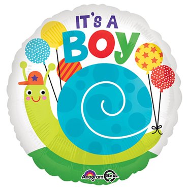 Anagram Palloncino A Forma Di Piede In Foil - It's A Boy! 80x60 Cm - Festa Di Nascita - 2