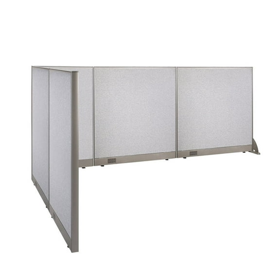 GOF L-shaped Freestanding Office Partition, Room Divider, Privacy Screen, Workstation Cubicle (72”D x 126”W x 48”H)