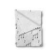 thumbnail image 2 of Music Soft Flannel Fleece Blanket, Musical Notes Theme Melody Sonata Singing Song Clef Tunes Hand Drawn Style Pattern, Cozy Plush for Indoor and Outdoor Use, 70" x 90", Charcoal Grey, by Ambesonne, 2 of 6