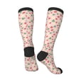 thumbnail image 4 of Fotbe Strawberry And Flowers print Women's Men's Novelty Crew Socks Cotton Socks Knee High Socks for Walking,Running,Nurses,Pregnancy, 4 of 9