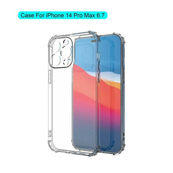For Apple iPhone 14 Pro Max 6.7 inch Full Body Hybrid TPU Transparent Case Cover Clear