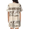 thumbnail image 3 of Bixox Women's Cows On The Farm Printed Pajama Set 2 Piece Lounge Set Top and Shorts Soft Pajamas, Shorts with Pockets, 3 of 7