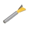 thumbnail image 1 of Dovetail Router Bit, Woodworking Dovetail Router Bit Straight Cut Router Bit Dovetail Router Bit 1/4in Shank Tungsten Steel Alloy Router Bit for Trimming, 1 of 7