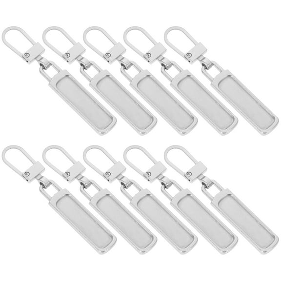 10pcs Replacement Zipper Pulls Detachable Slider Metal Repair Kit