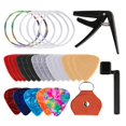 thumbnail image 2 of 29pcs Ukulele String Set Capo Plectrum Grover Holder Plastic Stainless Steel Multifunctional Musical Instrument Accessories for Ukulele Guitar Banjo, 2 of 9
