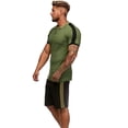 thumbnail image 3 of DPTALR Ensemble de Loisirs d'Été pour Hommes, Shorts à Manches Courtes à Rayures Colorées, Sports Fins, 3 of 9