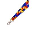 thumbnail image 1 of PinMart Autism Awareness ID Lanyard Puzzle Piece Keychain w/Safety Breakaway, 1 of 4