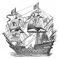 thumbnail image 2 of Spanish Galleon 1588. Na Galleon From The Spanish Armada Of 1588. Wood Engraving 19Th Century After A Contemporary, 2 of 2