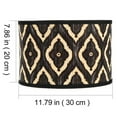 thumbnail image 2 of Bamboo Lamp Shades, Kvago Drum Lampshade, E27 Vintage Bamboo Lampshade Boho Chandelier Lamp Cover Replaceable Accessories for Pendant Floor Tables Lamps (11.81 x 11.81 x 7.87 in, Style A), 2 of 9