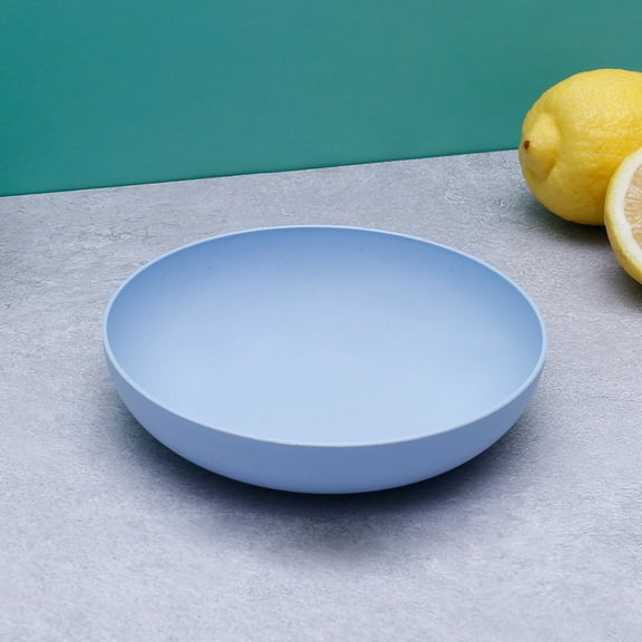 Dinner Plate, Ceramic Dinner Plate Salad Plate, Pretty Multipurpose Scenario Dishes for Cupcakes Fruits Snacks Spaghetti Dumplings Dip Serving Platter (deep disc blue)