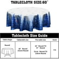 thumbnail image 2 of Winter Tablecloth Round - White Snow Snowflake Table Cloth 60 Inch Navy Blue Tree Birds Table Cover for Xmas Holiday Kitchen Dining Party, 2 of 7